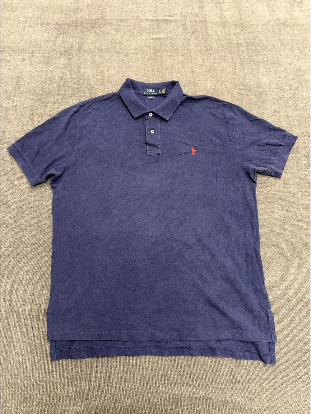 Polo Ralph Lauren Classic Fit Navy Blue Cotton Polo Shirt XL